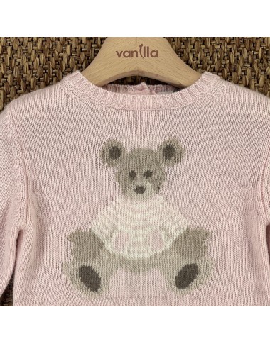 Maglioncino orsetto in lana e cashmere Neonata 0/36