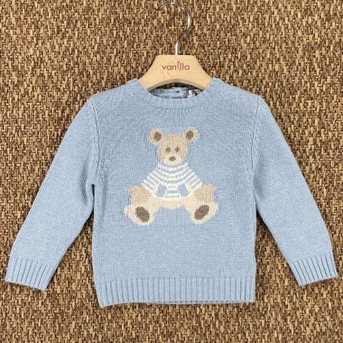 Maglioncino orsetto in lana e cashmere Neonato 0/36