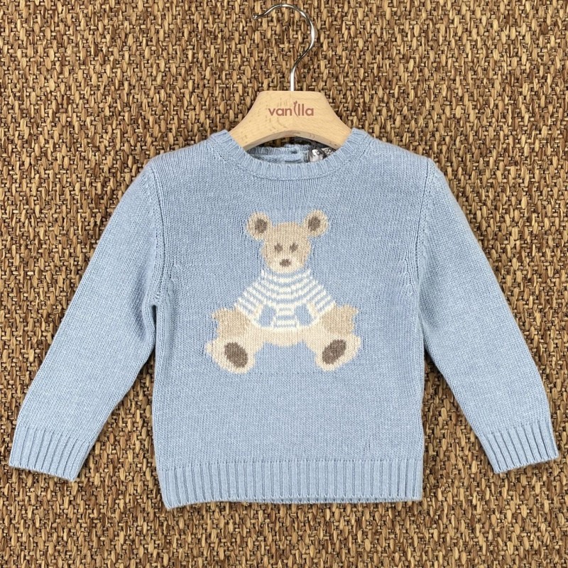 Maglioncino orsetto in lana e cashmere Neonato 0/36
