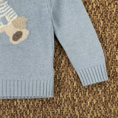 Maglioncino orsetto in lana e cashmere Neonato 0/36