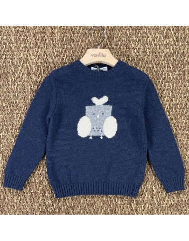 Maglioncino gufo in lana e cashmere Neonato 0/36