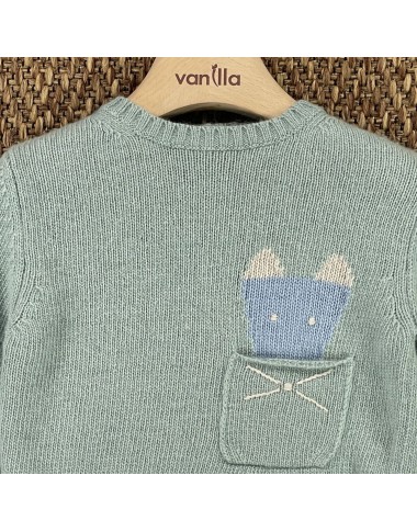 Maglioncino tasca in lana e cashmere Neonata 0/36
