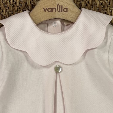 Tutina in cotone collo piquè Tutina