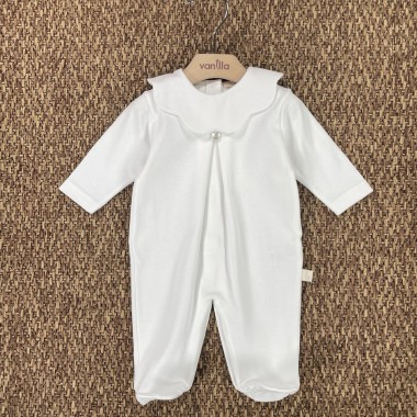 Tutina in cotone collo piquè Tutina