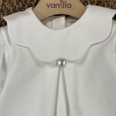 Tutina in cotone collo piquè Tutina