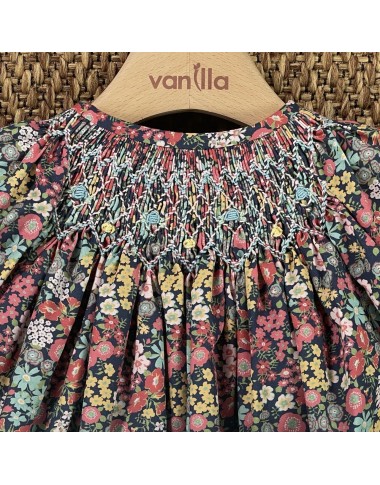 Mini abito con ricamo punto smock Neonata 0/36