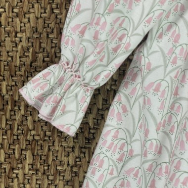 Mini abito con ricamo punto smock campanellini Neonata 0/36