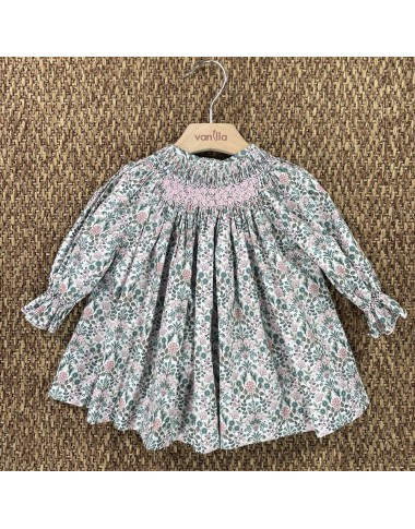 Mini abito con ricamo punto smock Neonata 0/36