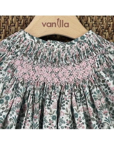 Mini abito con ricamo punto smock Neonata 0/36