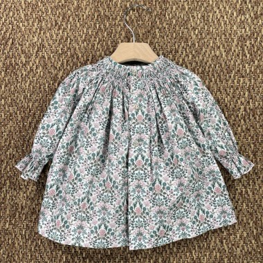 Mini abito con ricamo punto smock Neonata 0/36