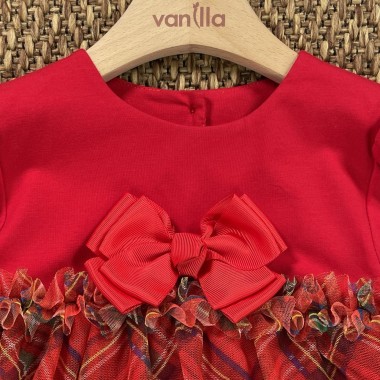 Abito in tulle tartan Neonata