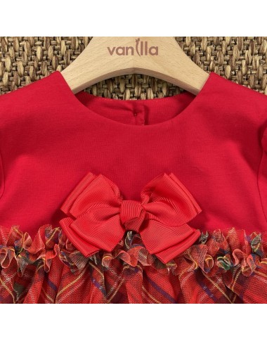 Abito in tulle tartan Neonata