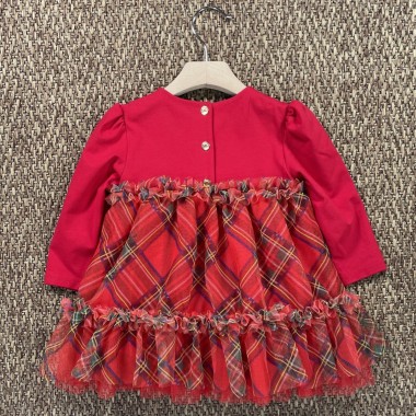 Abito in tulle tartan Neonata