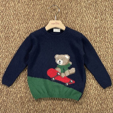 Maglia lana e cashmere skateboard Neonato 0/36