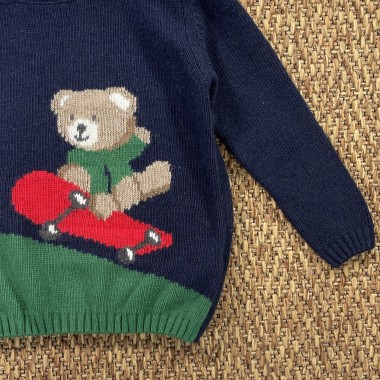 Maglia lana e cashmere skateboard Neonato 0/36