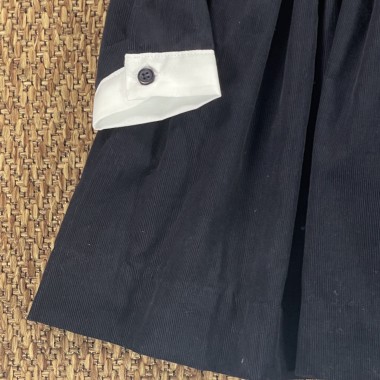 Abito velluto punto smock Bimba 2/8 anni