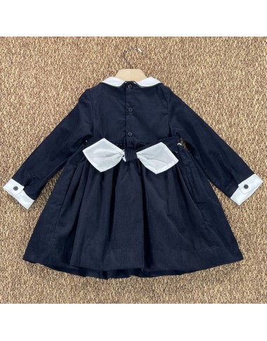 Abito velluto punto smock Bimba 2/8 anni