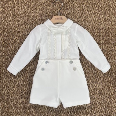 Completo camicia papillon e bermuda Neonato