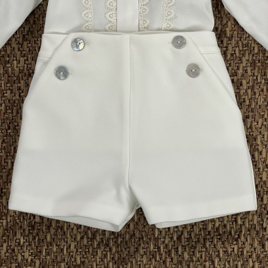 Completo camicia papillon e bermuda Neonato