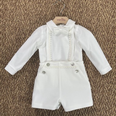 Completo camicia papillon e bermuda Neonato
