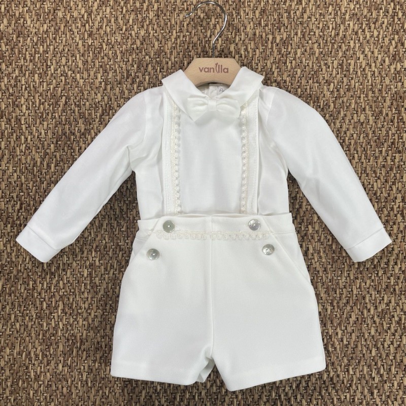 Completo camicia papillon e bermuda Neonato