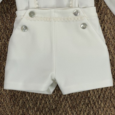 Completo camicia papillon e bermuda Neonato