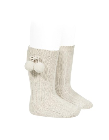Calzino alto con pon pom Calzini