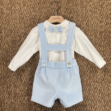 Completo camicia papillon e bermuda Neonato