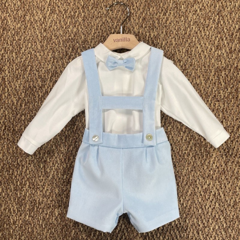 Completo camicia papillon e bermuda Neonato