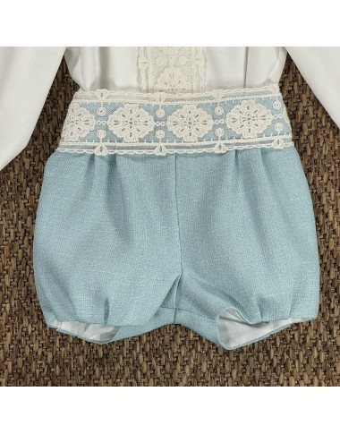 Completo camicia papillon e bermuda Neonato