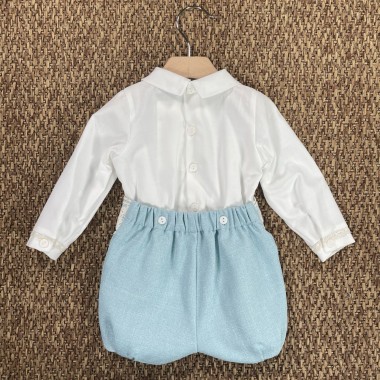 Completo camicia papillon e bermuda Neonato