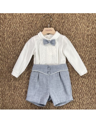 Completo camicia papillon e bermuda Neonato