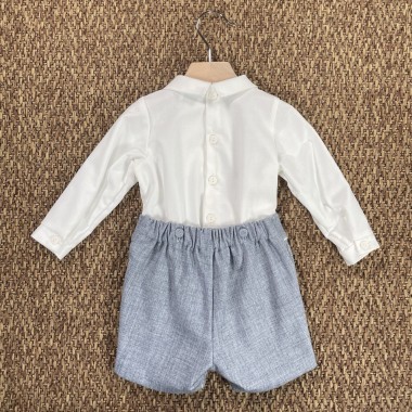 Completo camicia papillon e bermuda Neonato