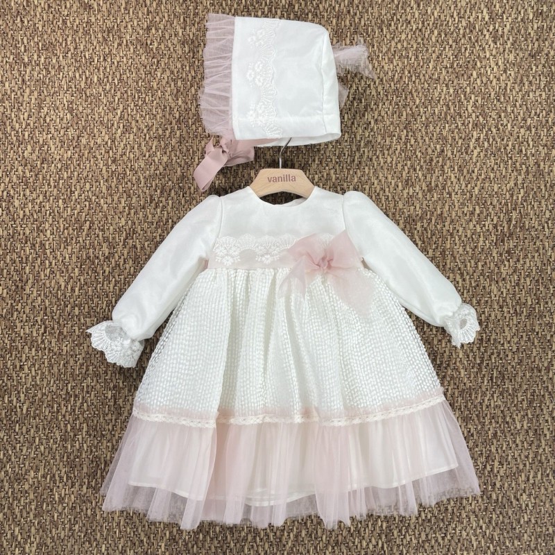 Abito e cuffietta Battesimo