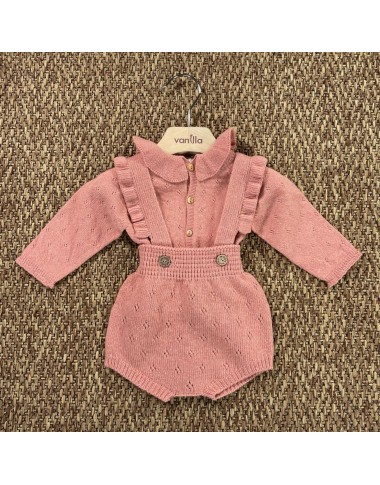 Salopette e cardigan lana Neonata 0/36