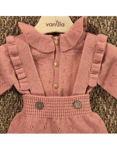 Salopette and cardigan wool