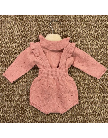 Salopette e cardigan lana Neonata 0/36