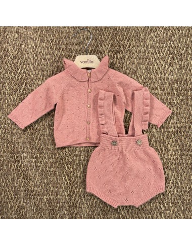 Salopette e cardigan lana Neonata 0/36