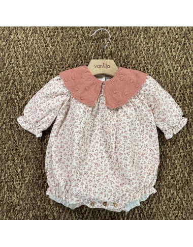 Pagliaccetto vaporoso in velluto Neonata 0/36