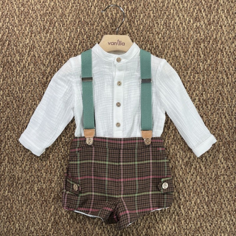 Completo pied de poule Neonato 0/36