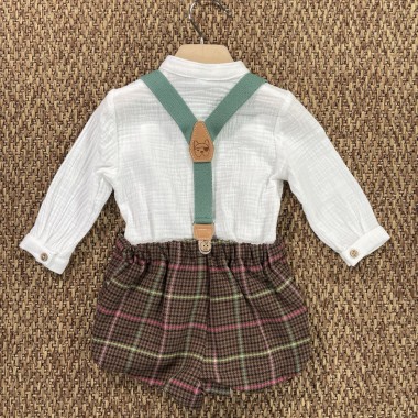 Completo pied de poule Neonato 0/36