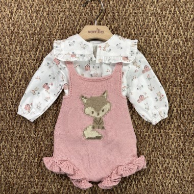 Salopette e camicia Neonata 0/36