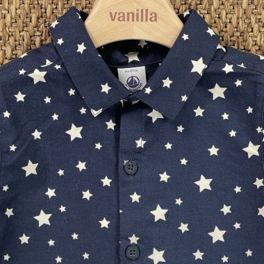 Camicia manica lunga stelle Neonata 0/36