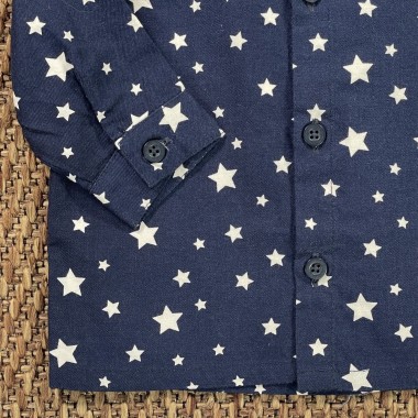 Camicia manica lunga stelle Neonata 0/36