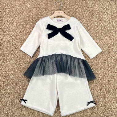 Completo tricot maglia e pantalone Bimba 2/8 anni