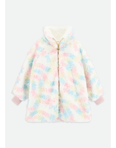 Ecopelliccia con tulle multicolor