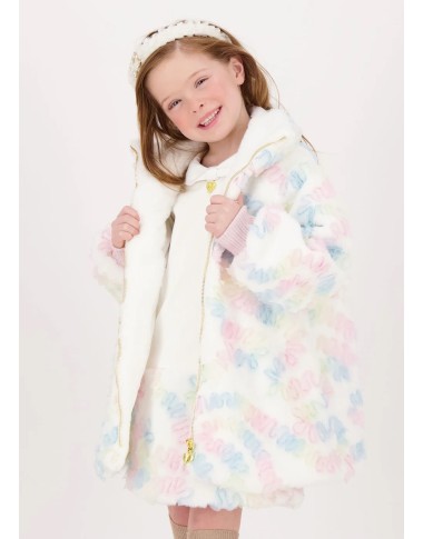 Ecopelliccia con tulle multicolor