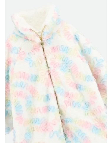 Ecopelliccia con tulle multicolor