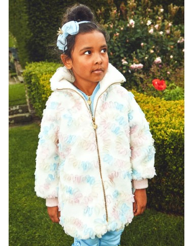 Ecopelliccia con tulle multicolor Bimba