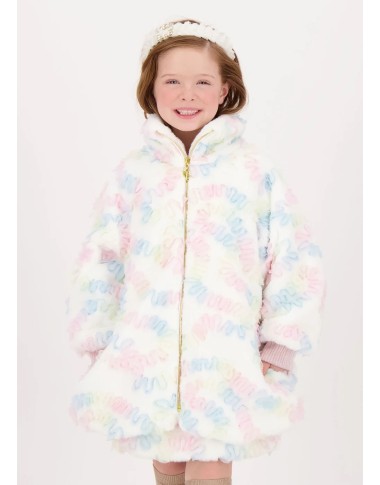 Ecopelliccia con tulle multicolor Bimba